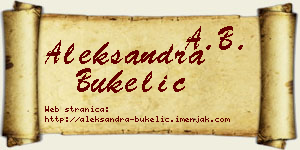 Aleksandra Bukelić vizit kartica